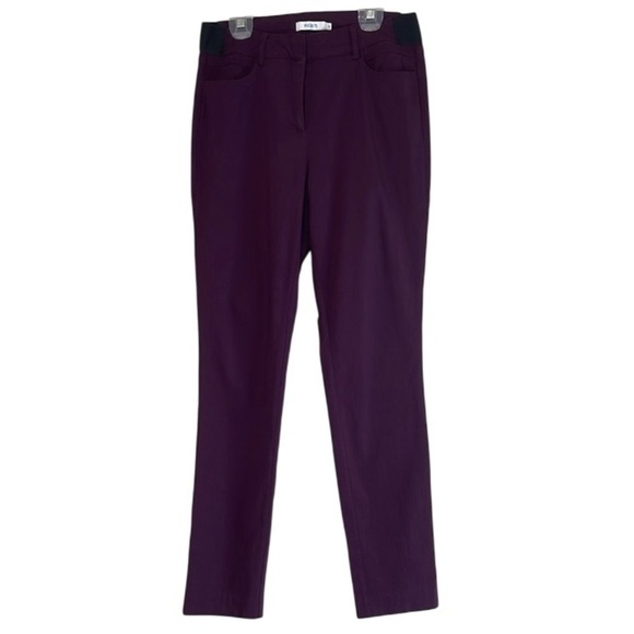 Ricki's Stretch Retro Skinny Pants Plum Purple Elastic Waistband Size 6 - Picture 10 of 10